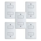 Kit Conjunto Interruptor 4x2 | 2 Teclas Simples 10a 250v 5 Pe